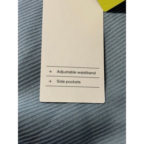 XXL - Womens Airy Sleek Ribbed High Rise Wide Leg Pants - AIM - Steel Blue - Picture 8 of 12